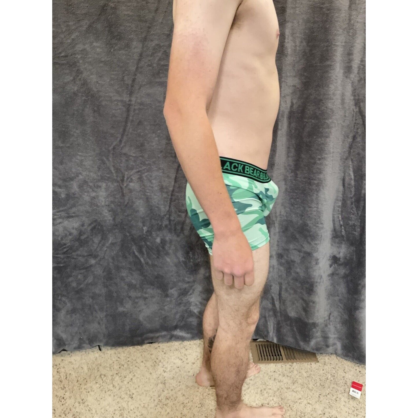 men's medium athletic trunk style black bear boxer brief Green Camo