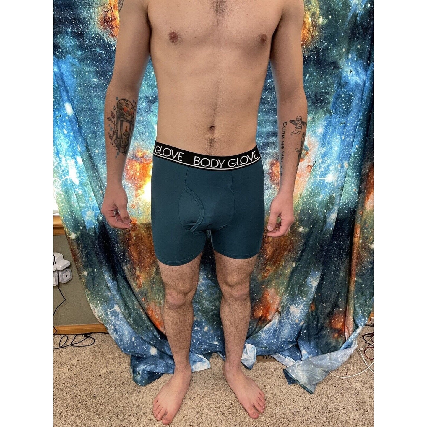 men's Large body glove green compression shorts new and unworn