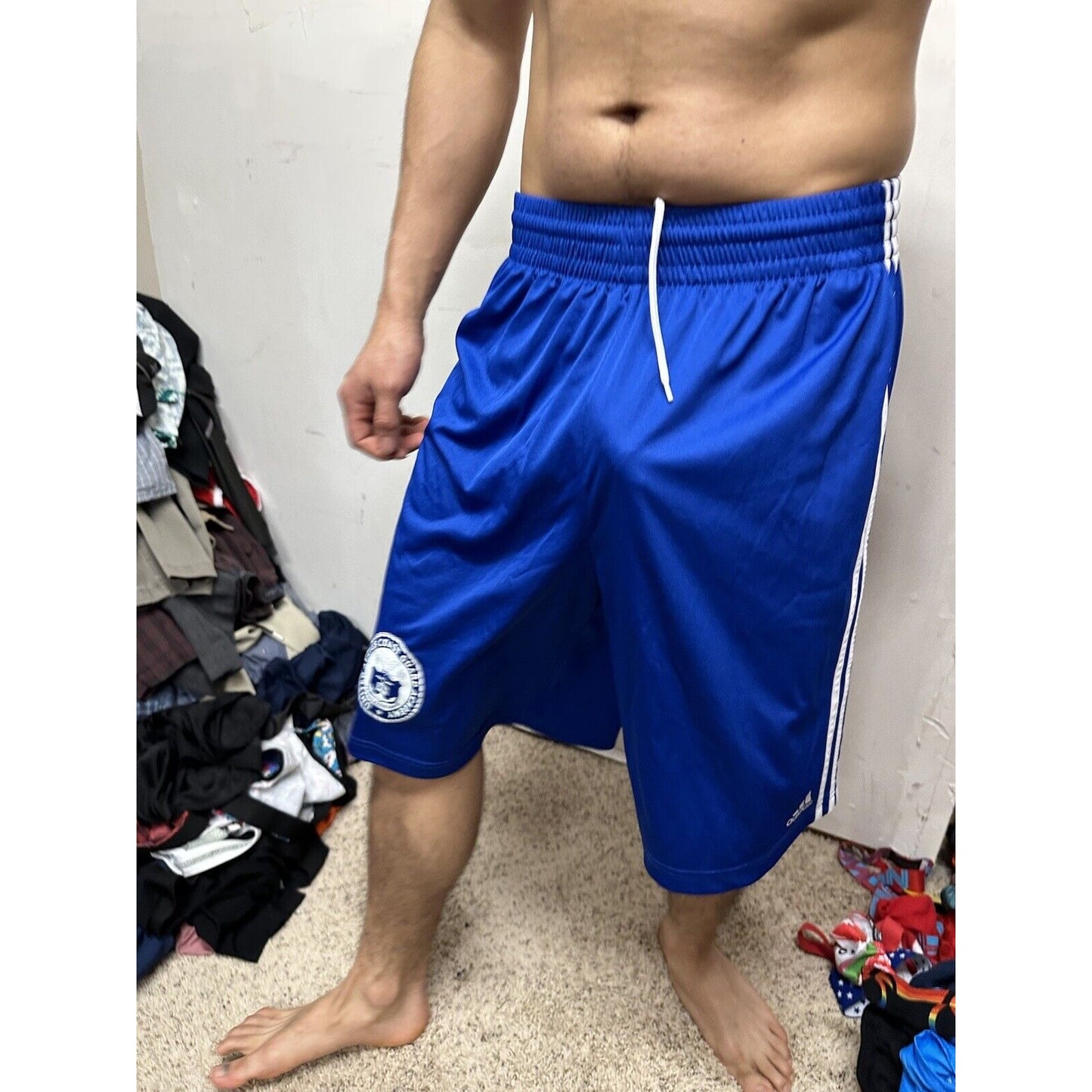 Men’s Blue Adidas Medium United States Coast Guard Academy Athletic Shorts
