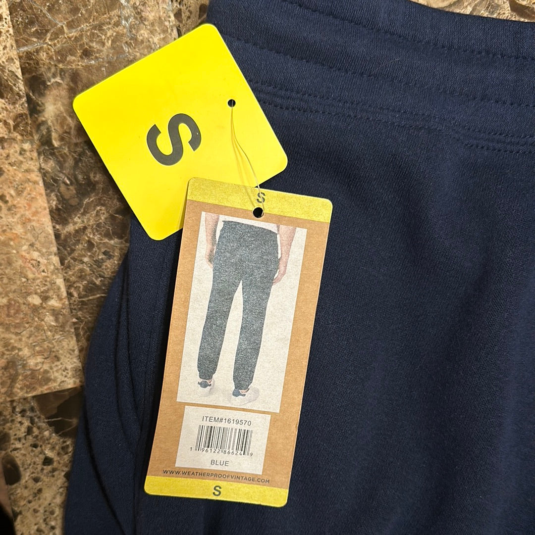 Men’s small navy blue weatherproof vintage rimrock jogger fleece lined sweat pants new with tags