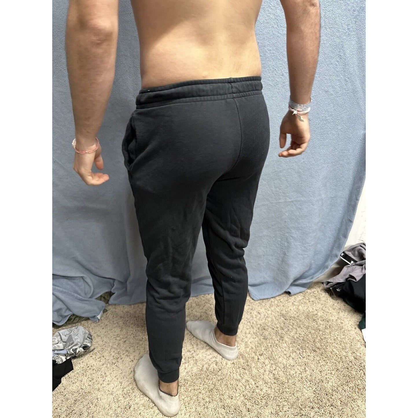 Men’s Small Nike Black Cotton Poly Sweat Pants With Pockets