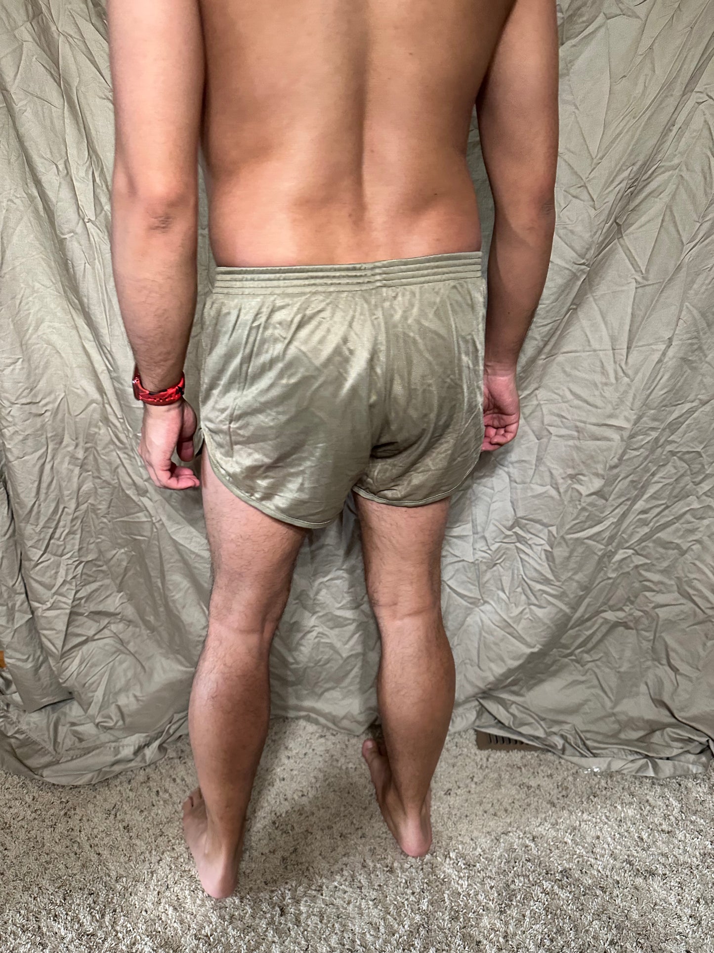 Men’s tan ranger panties soffe small marine silkies shorts with lining
