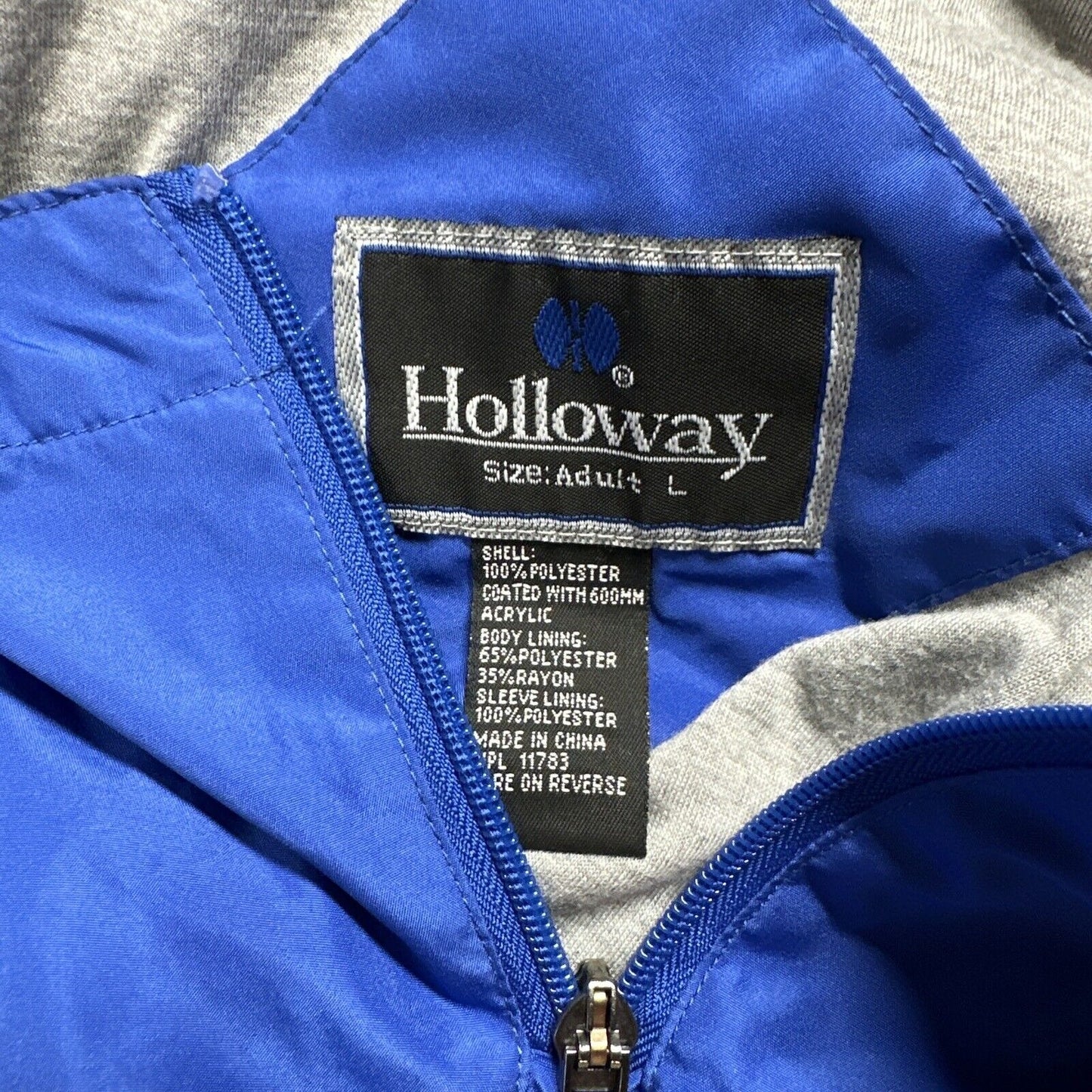 Men’s Blue Holloway Large Air Force Academy Windbreaker Jacket 1/4 Zip Pullover