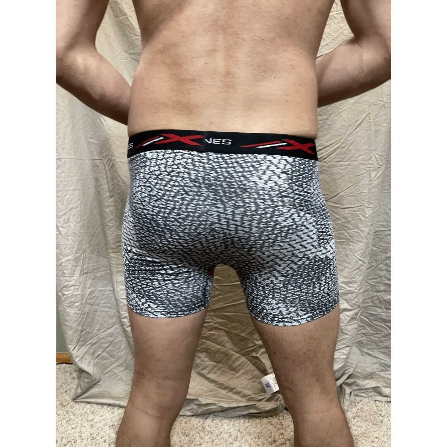 Boy's Large Hanes boxer briefs x temp black white New And Unworn