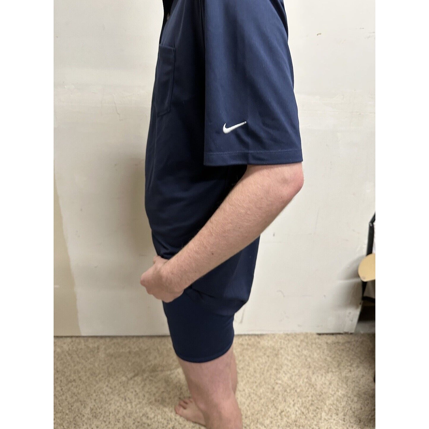 men’s nike large dark blue polo shirt mannington commercial