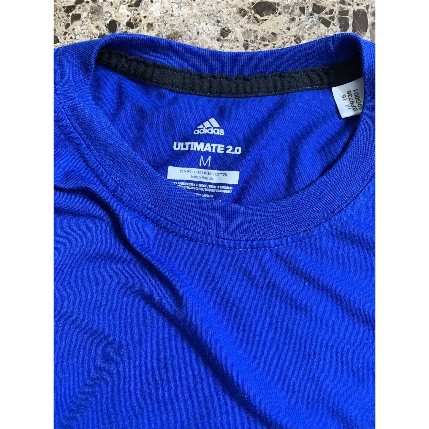ADIDAS MEN'S ULTIMATE TEE SIZE M SHIRT BLUE