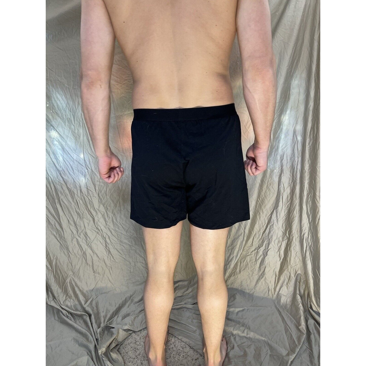 men's black innersy cotton blxer shorts knit boxer Medium