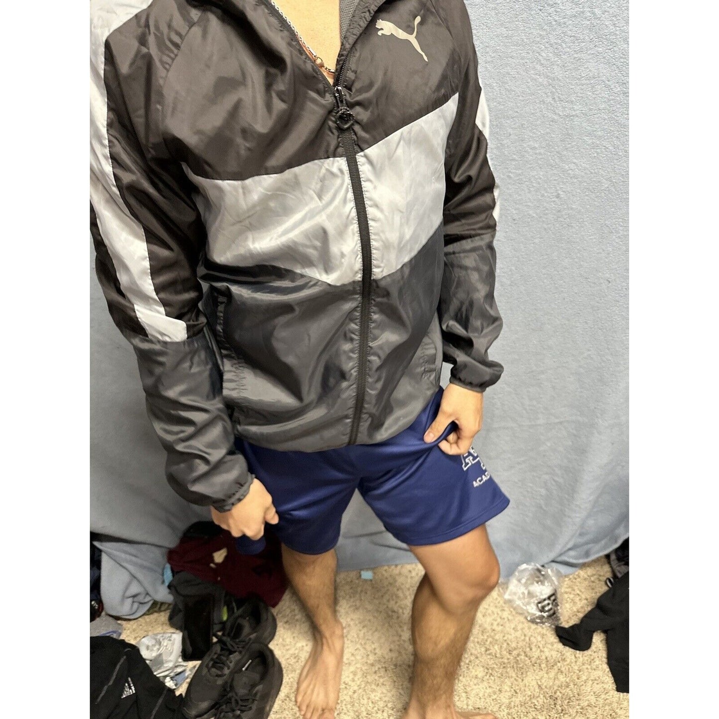 Men’s Small Puma Gray Full Zip Hoodie Small