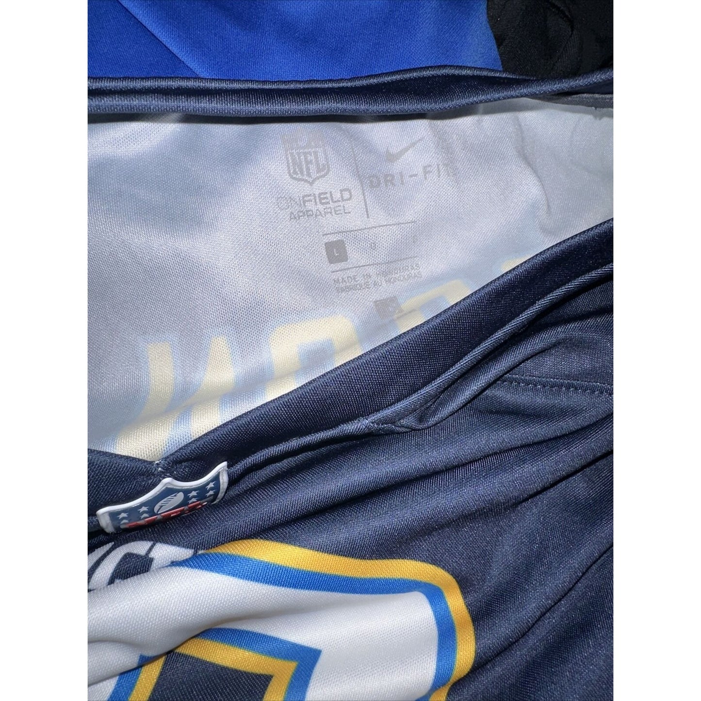 Men’s NFL Players Chargers Large 28 Gordon III Nike Dri Fit Jersey Onfield