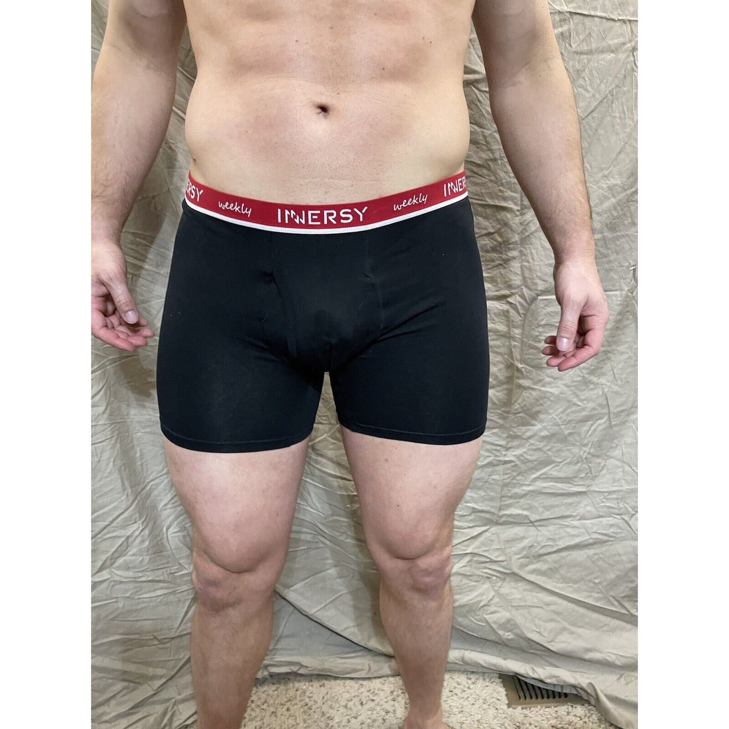 Inersy Weekly Men's black boxer briefs Red band New And Unworn Large