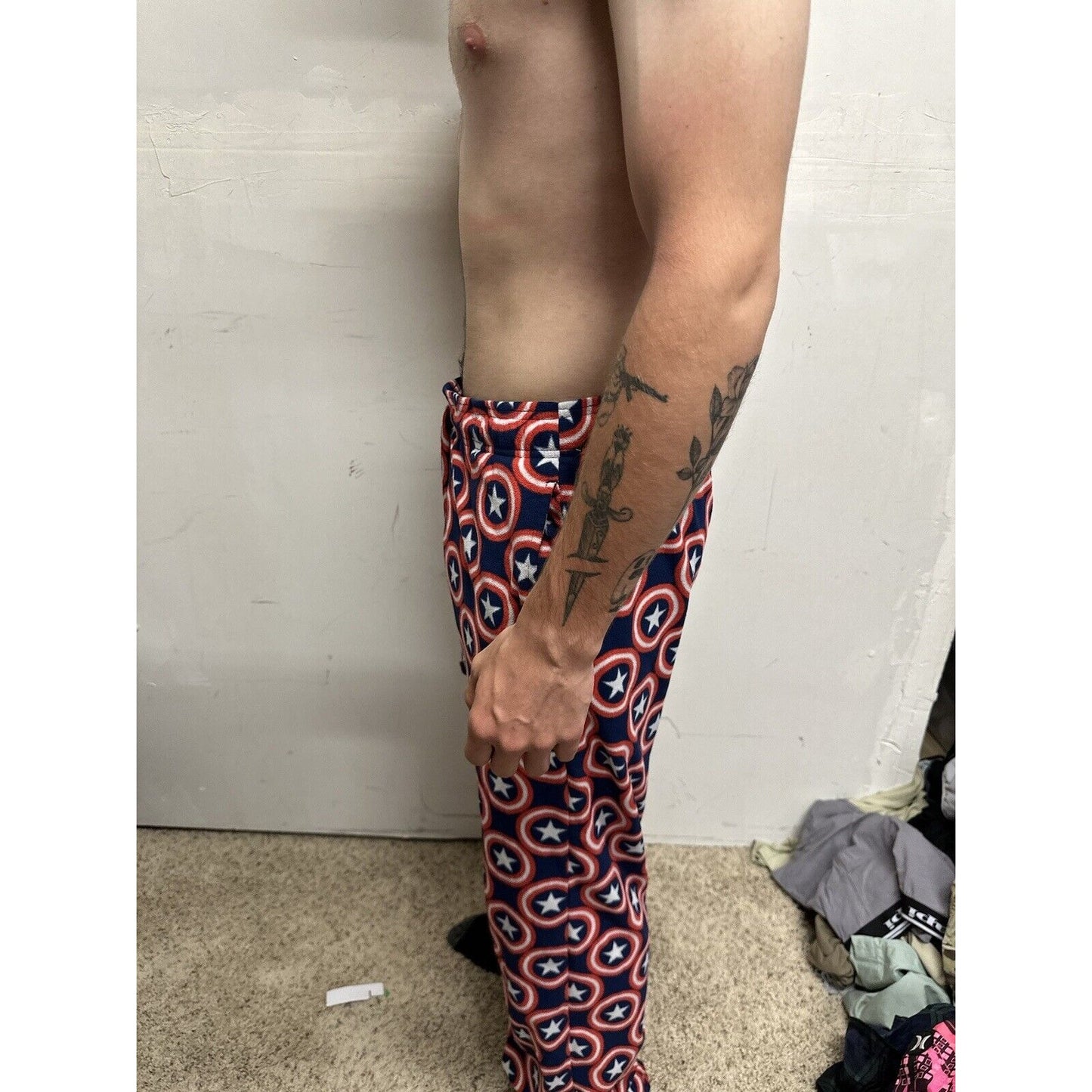 Men’s Marvel Captain America xL Flannel Lounge Wear Pajama Pants