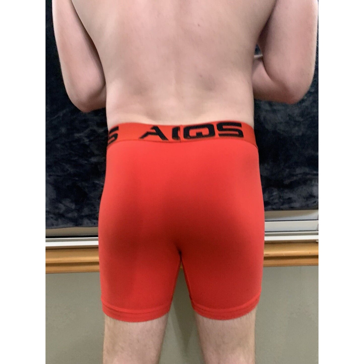 AQS Men’s XL Red Boxer Briefs Poly Lycra