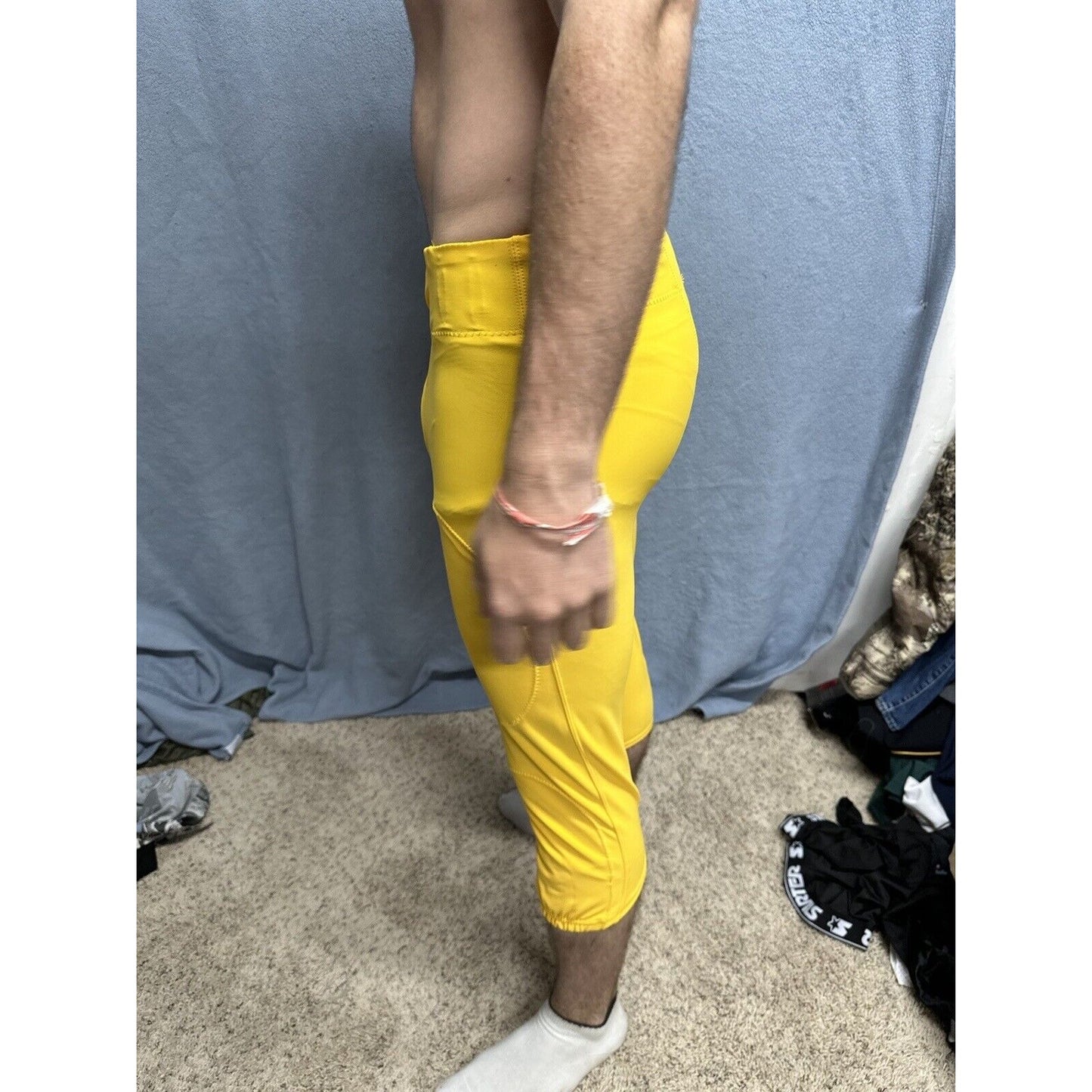 Men’s Rawlings Football Pants Yellow Medium Nylon Spandex