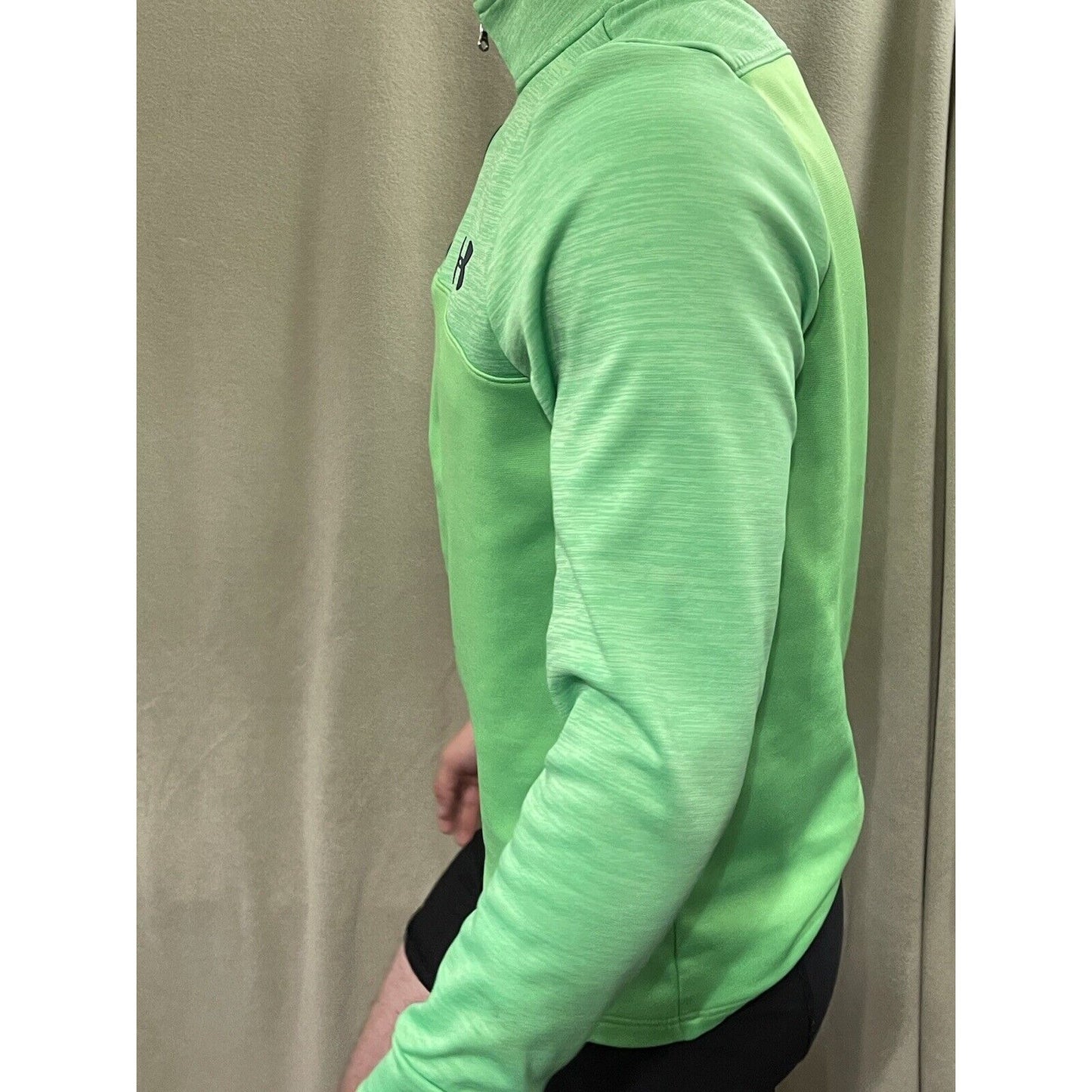 Under Armour Lime Green Lightweight Fleece Jacket Men’s Small
