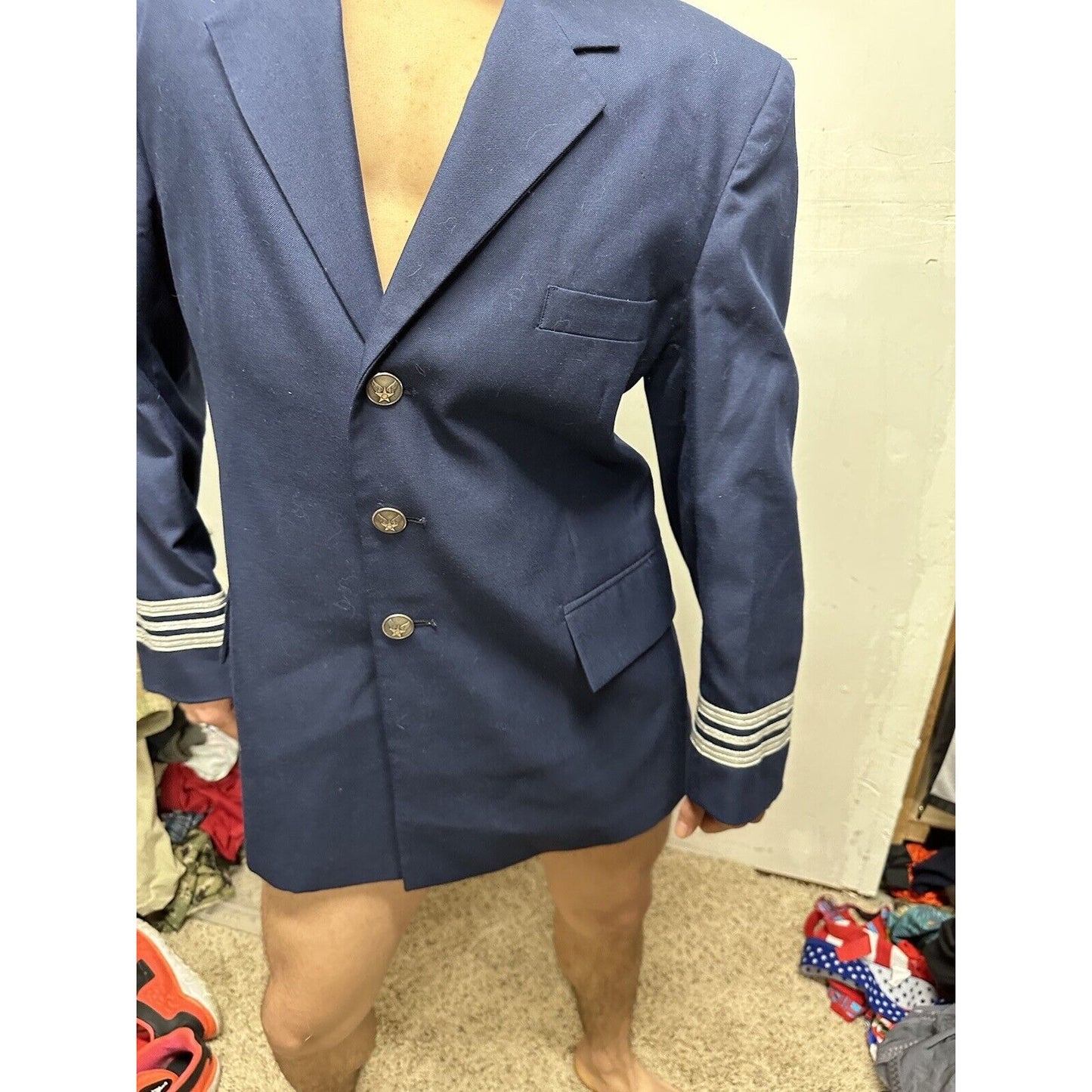 Men’s Patriot Poly Wool American Craftsman 44 Regular Military Uniform Coat