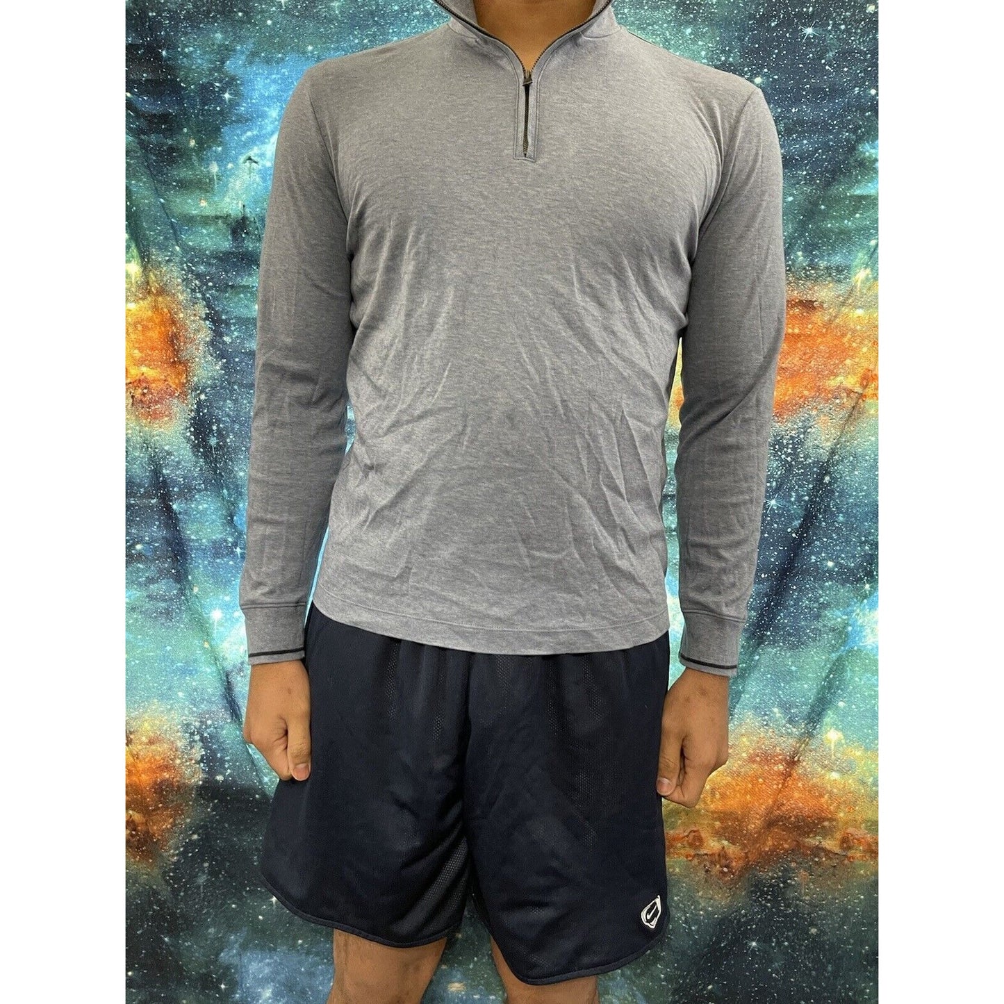 Men’s Banana Republic Medium light blue 1/4 zip long sleeve pullover