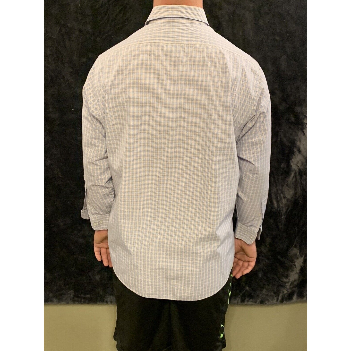 Arrow Button Up Dress Shirt Men's 16 32-33 Long Sleeve Multi Plaid Classic Fit