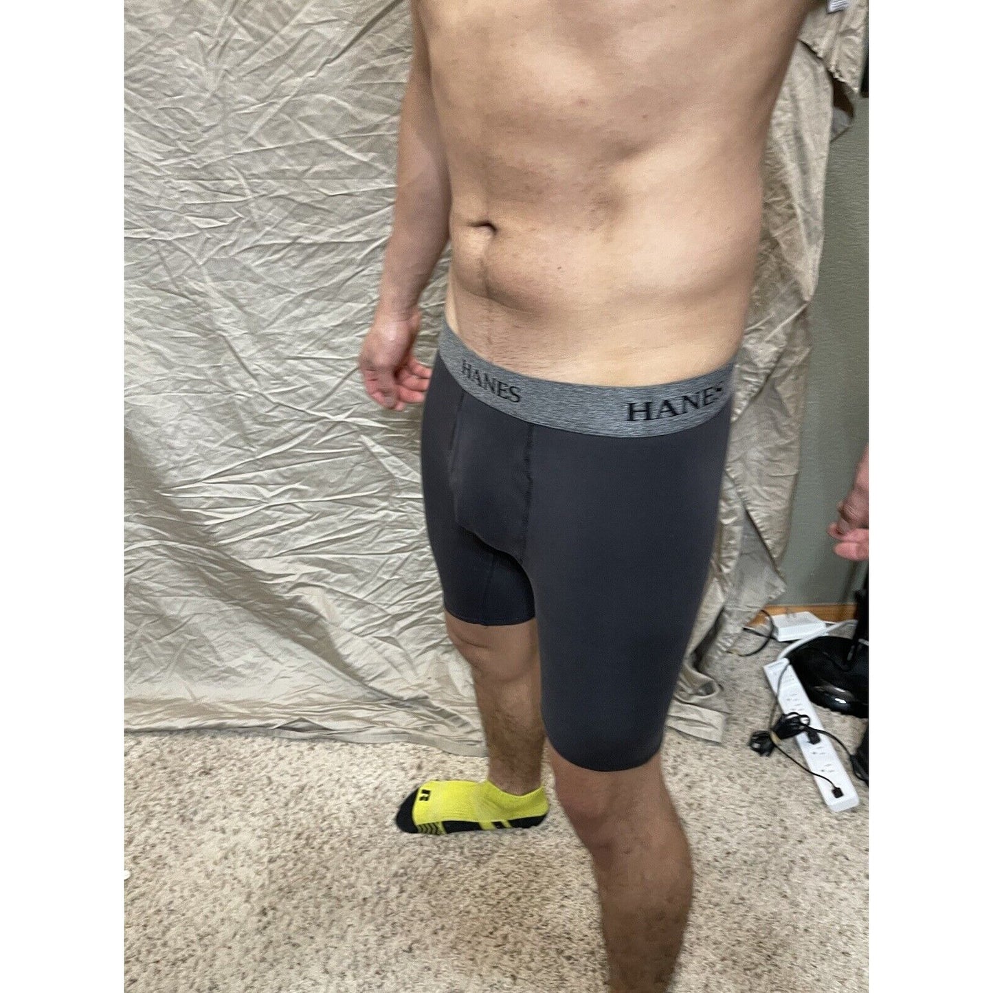 men's black hanes most comfortable medium boxer briefs