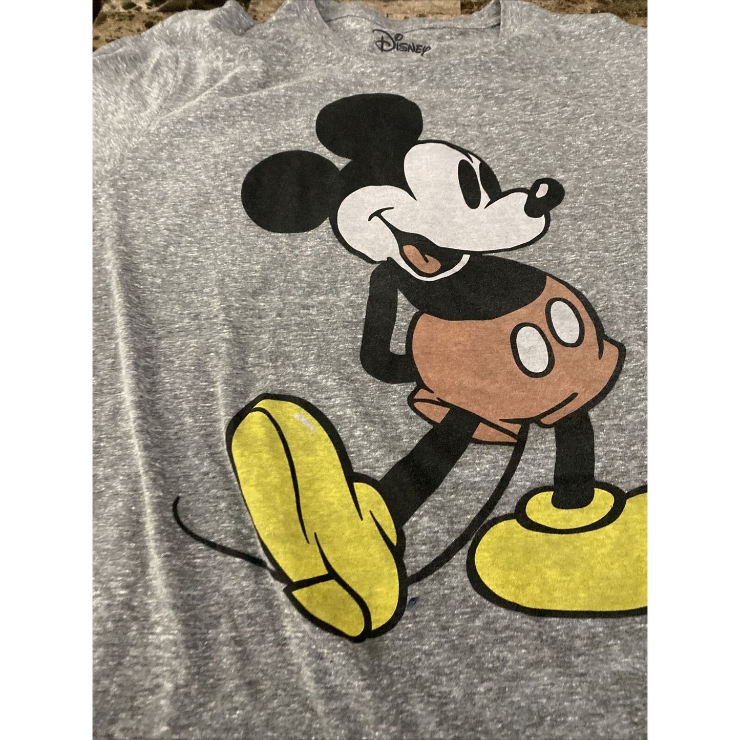 MICKEY MOUSE Vintage Disney Men’s XL Gray Cotton-poly T-shirt