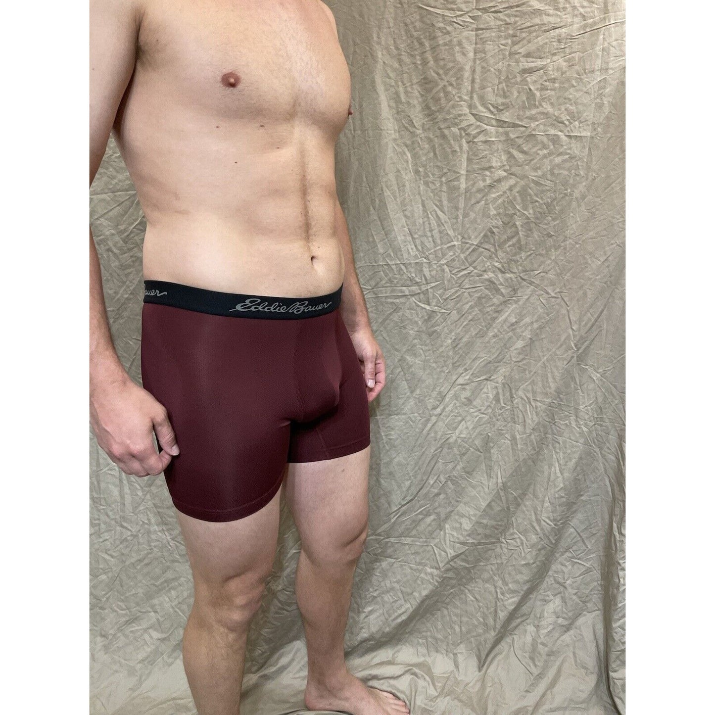 men's eddie bauer Maroon boxer brief