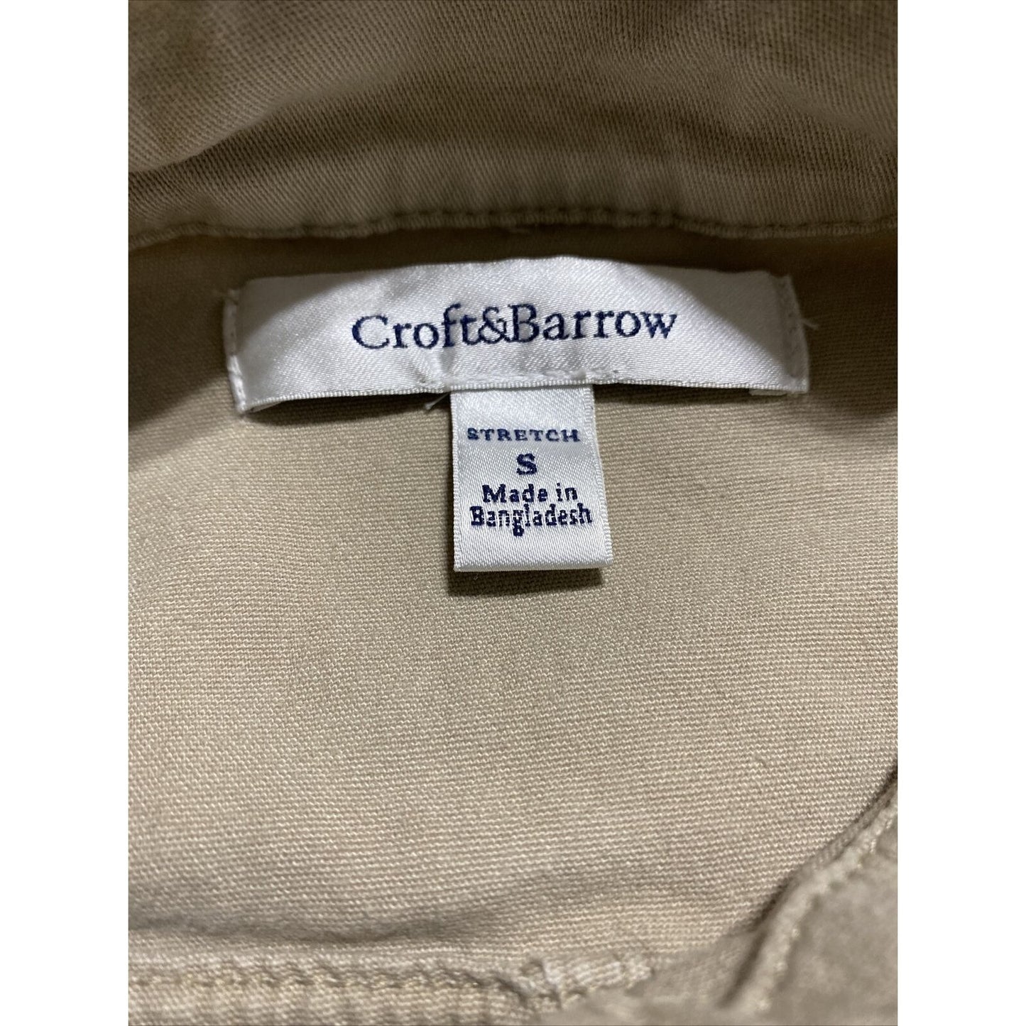 Croft & Barrow Men’s Small Beige Light Brown Rugged Button-down Jacket