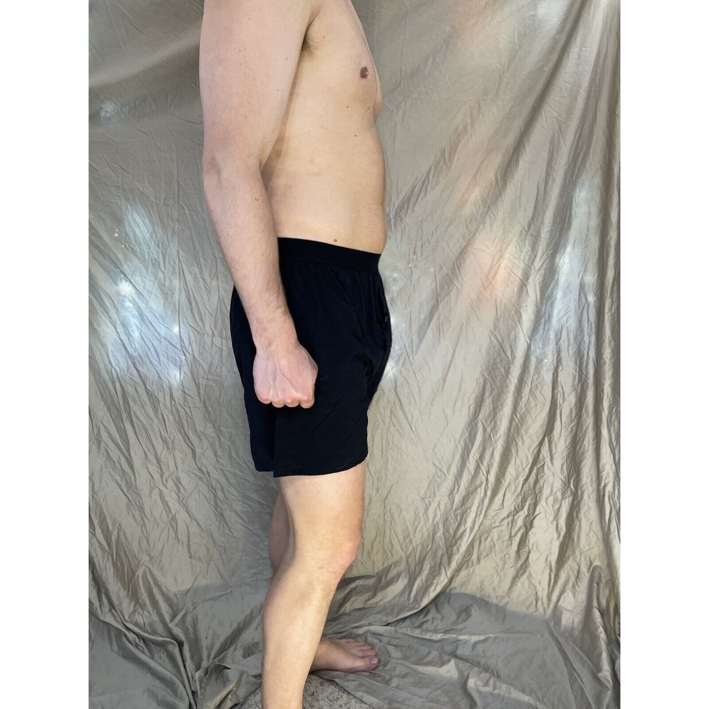 men's black innersy cotton blxer shorts knit boxer Medium