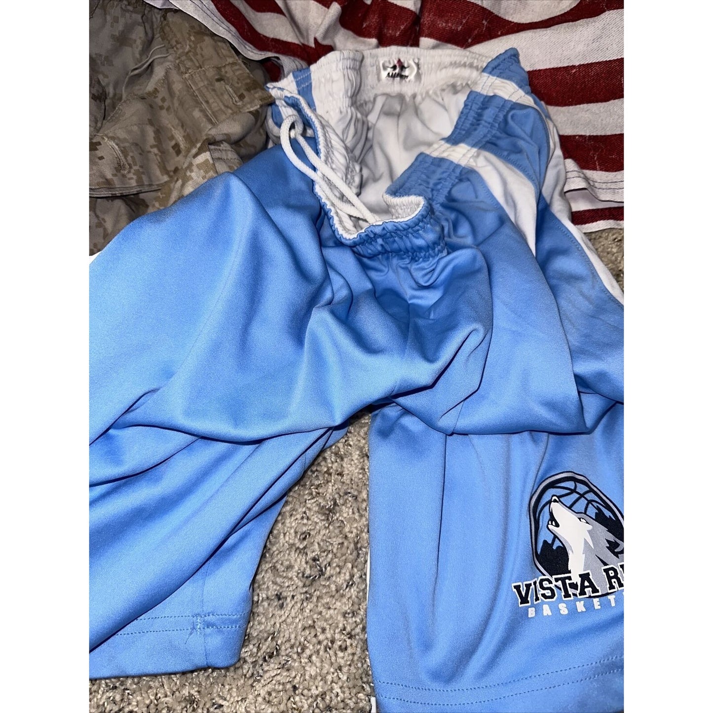 Men’s Light Blue Basketball Shorts Vista Ridge High School Large