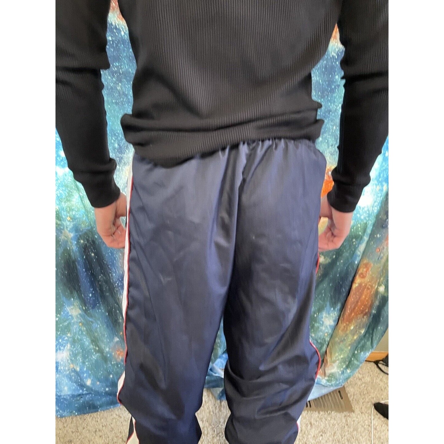 Men’s Small National Guard track pants dark blue recruiter