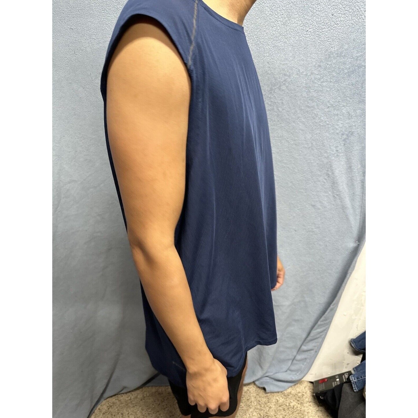 Men’s Dark Blue Russell 2XL Training Fit Intellifresh Dri Power Muscle Shirt