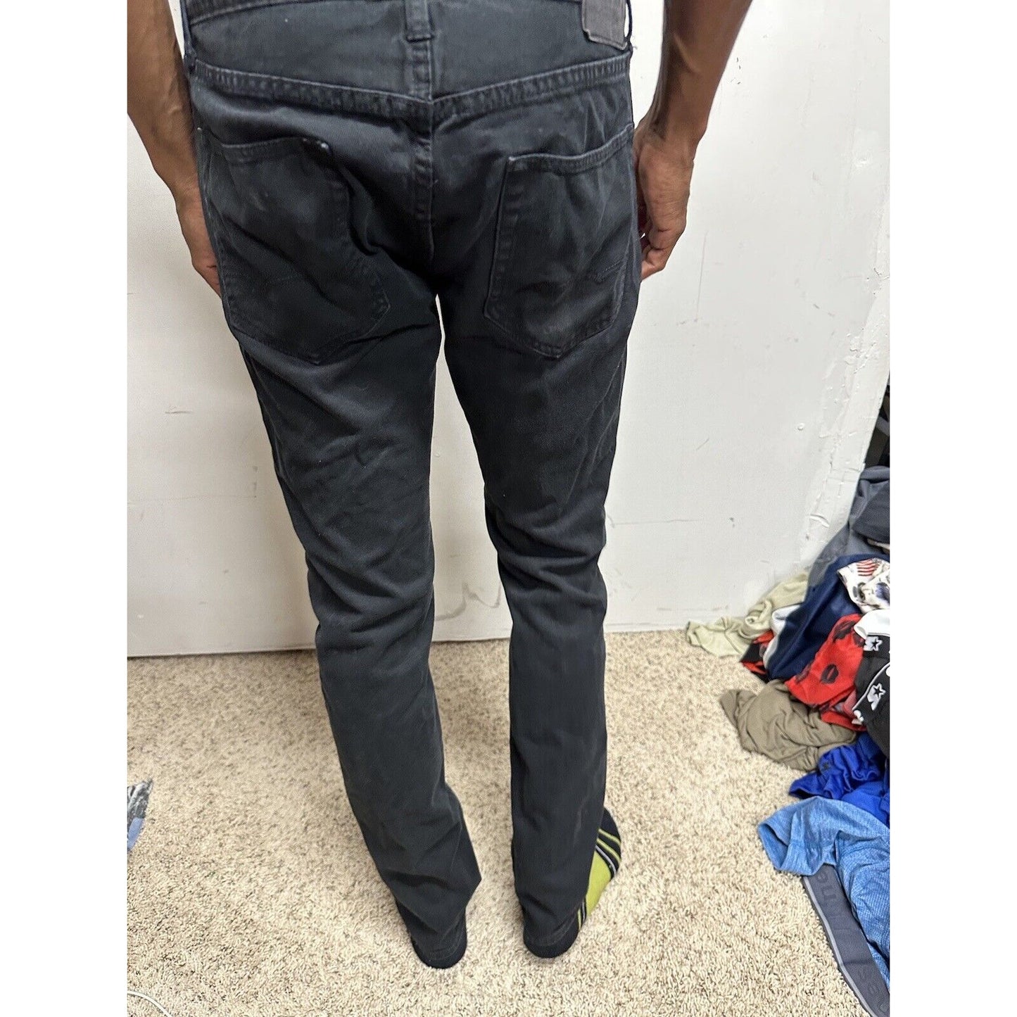 Men’s Black 30 X 34 American Eagle Slim Straight Jeans