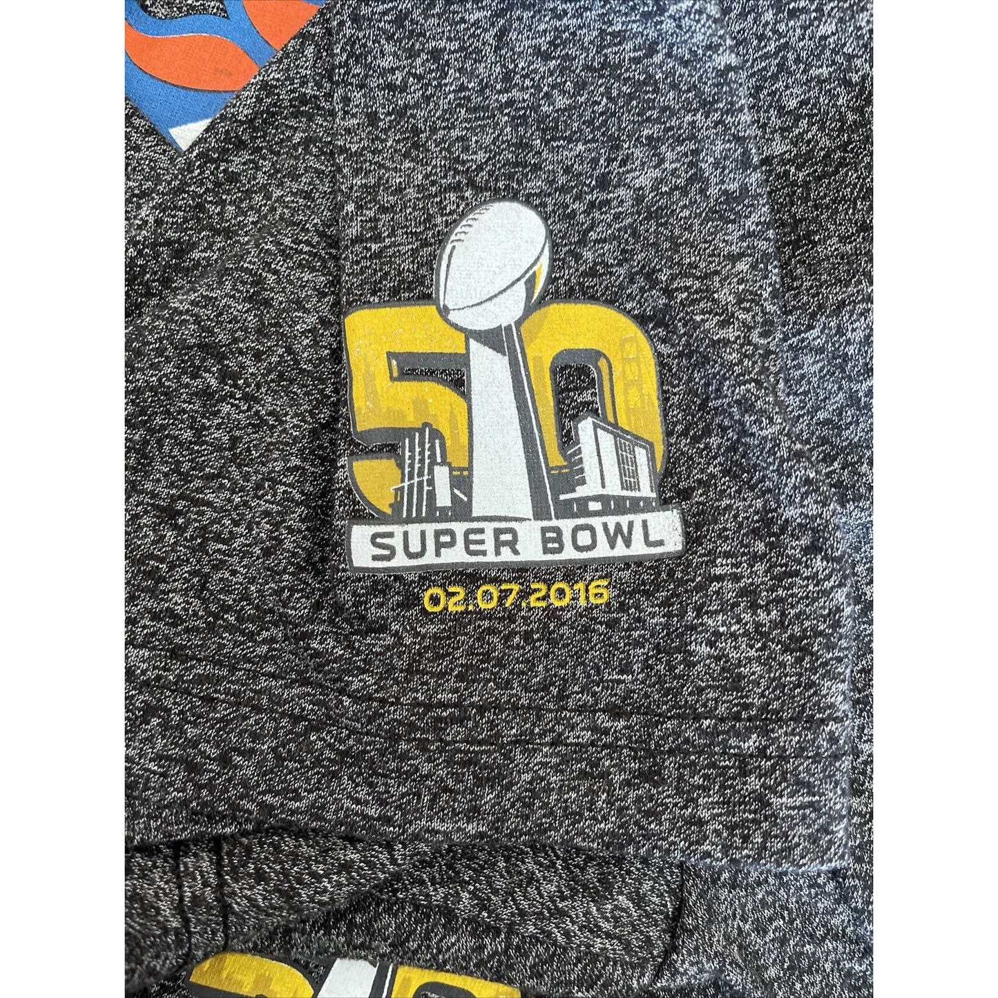 Men's 2XL Gray Denver Broncos Super Bowl 50 Champions