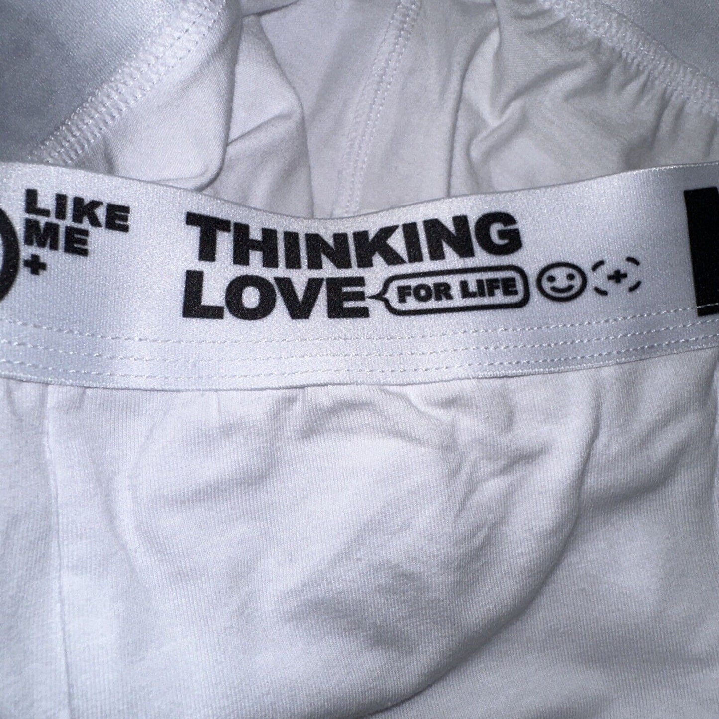 Men’s White Medium Hello Thinking Love For Life Boxer Briefs