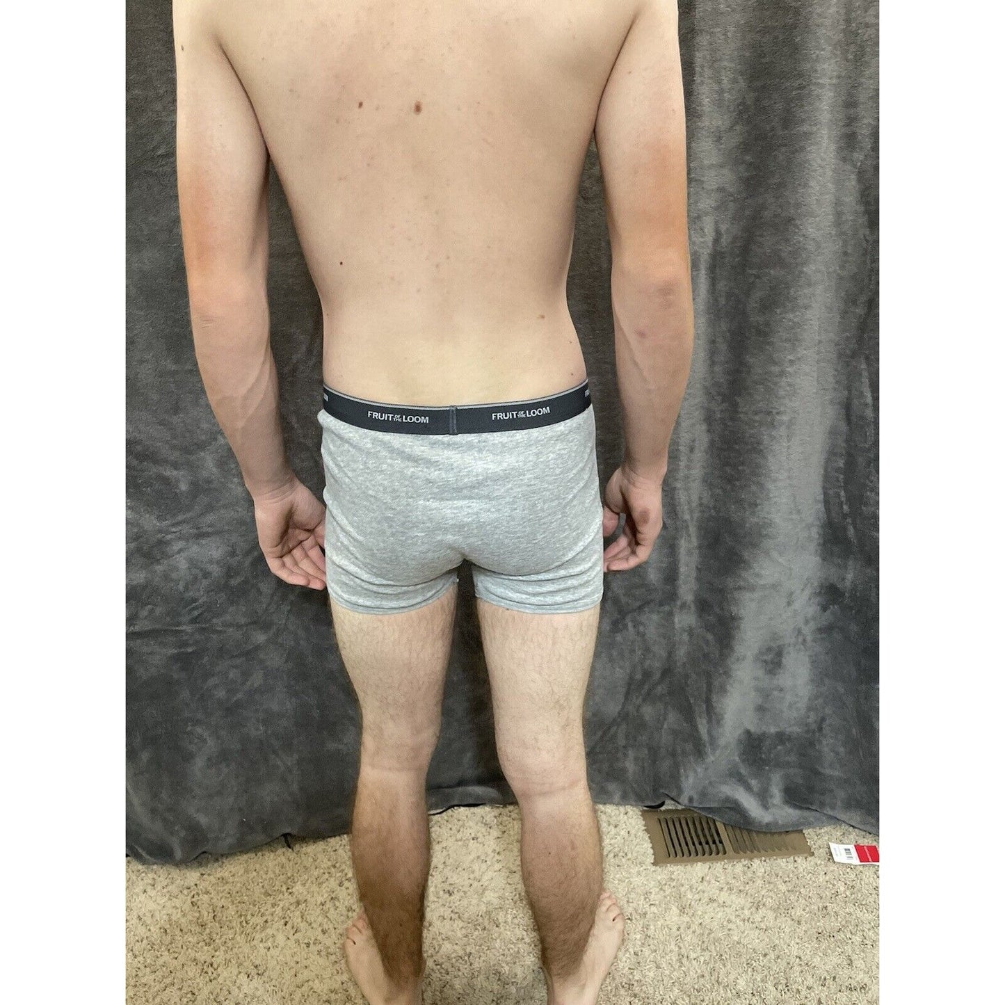 boy's gray fruit of the loom boxer briefs Large