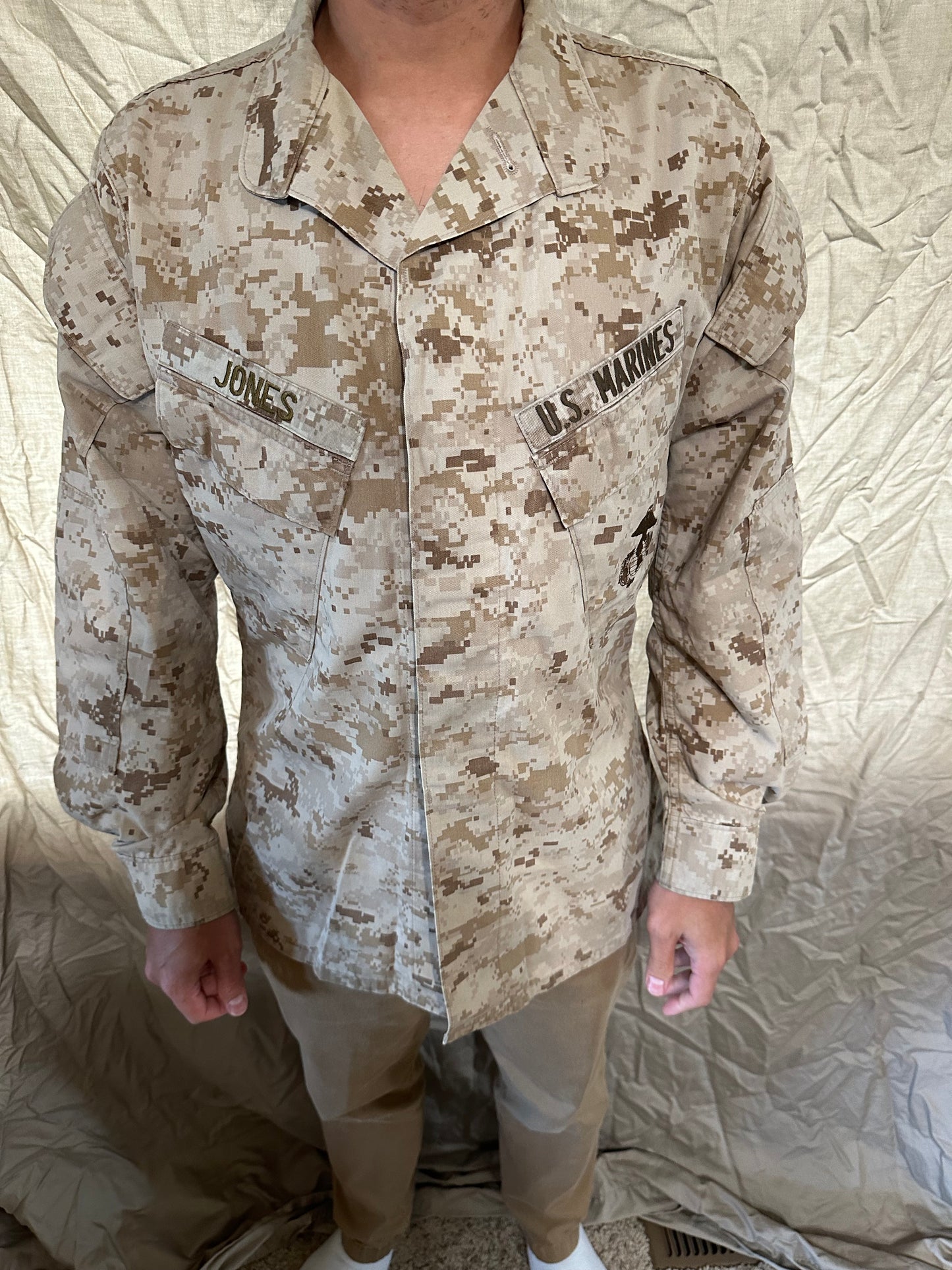Men’s desert marpat usmc marine corps small regular blouse top
