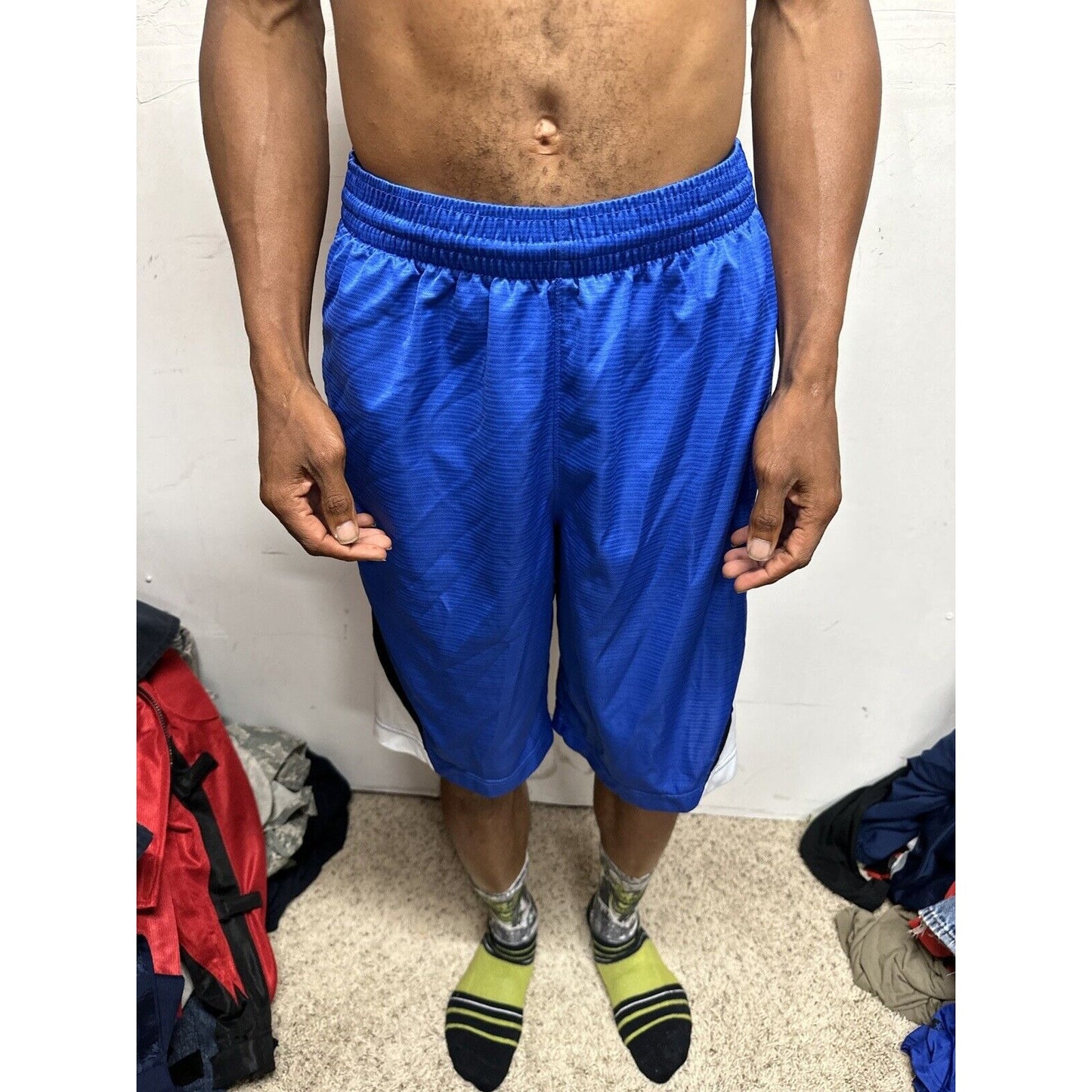 Men’s Blue Nike Basketball Medium Shorts With Pockets