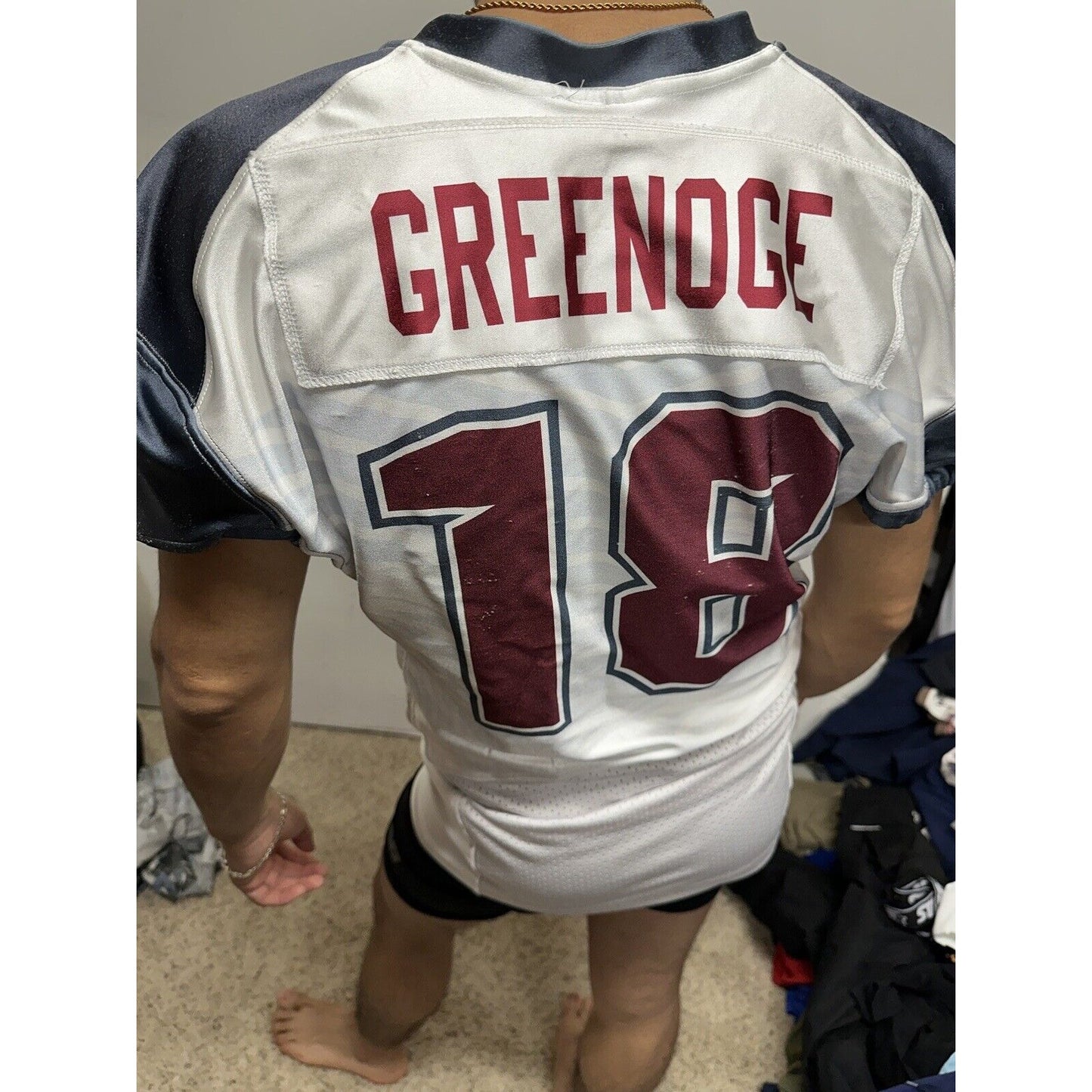 Men’s Maxim Athletic Football Jersey Hawks Number 18
