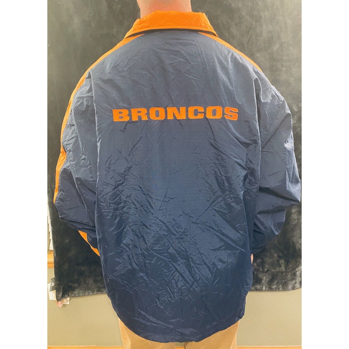 VTG Logo Athletic NFL Denver Broncos Windbreaker Jacket Men’s Size XL