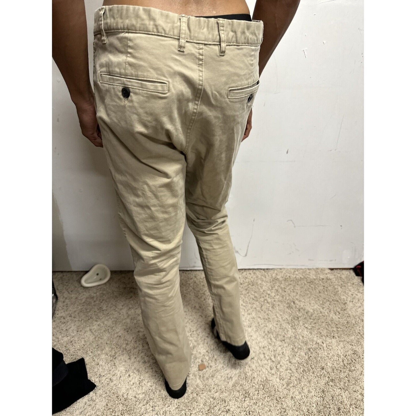 Men’s Khaki 34 H&M Skinny Fit Stretch Pants