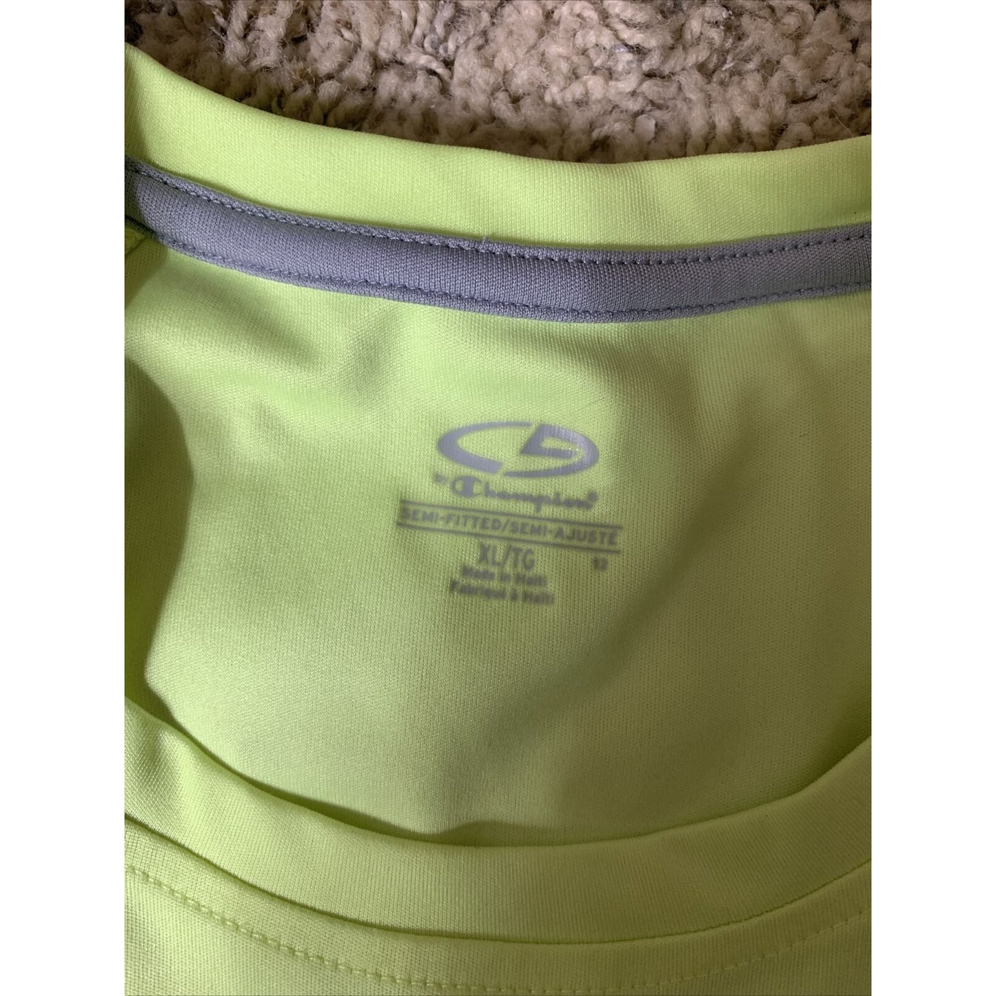 Champion Light Yellow Tank Top Singlet Running Workout Mens Activewear XL