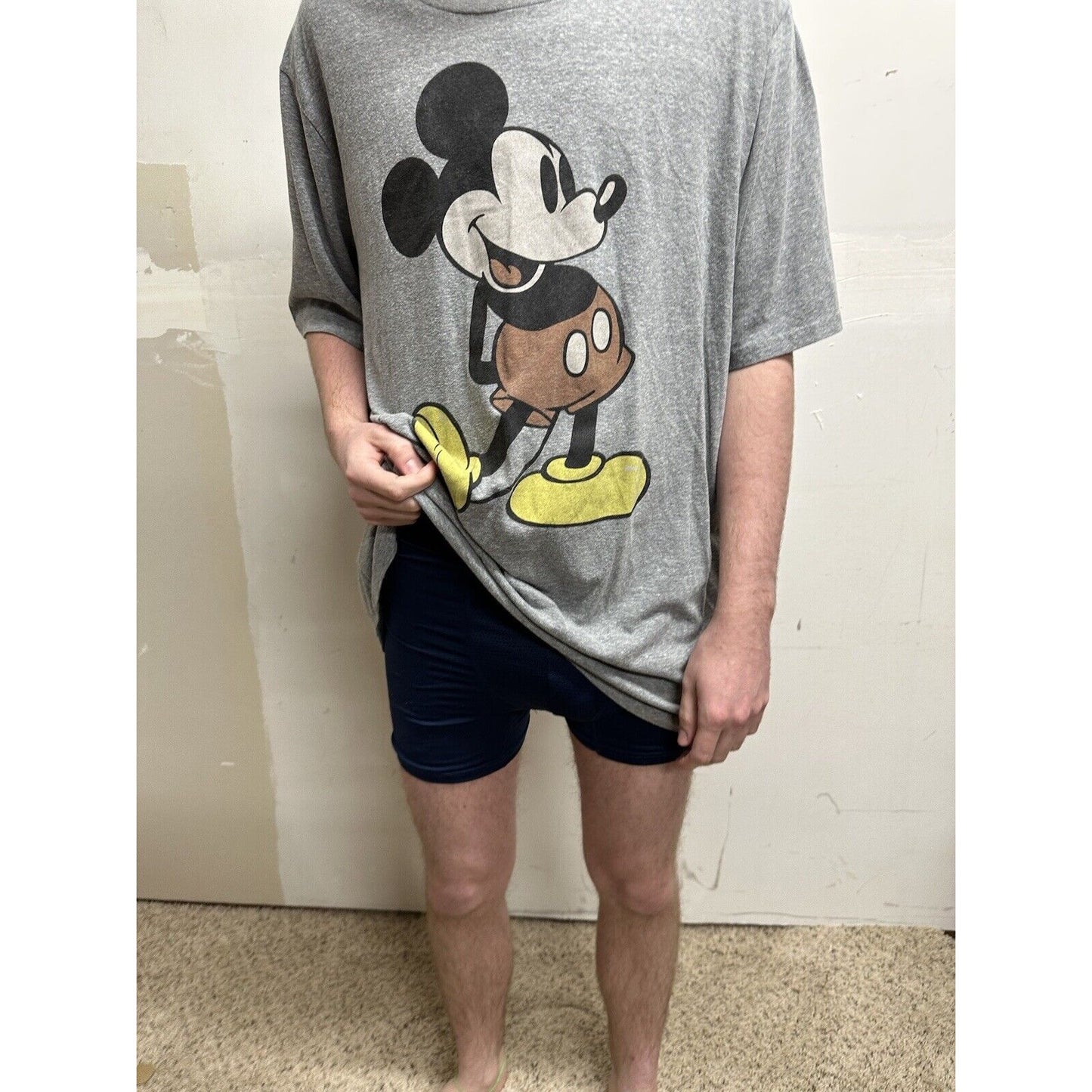 men’s 3XL disney gray short sleeve tshirt mickey mouse