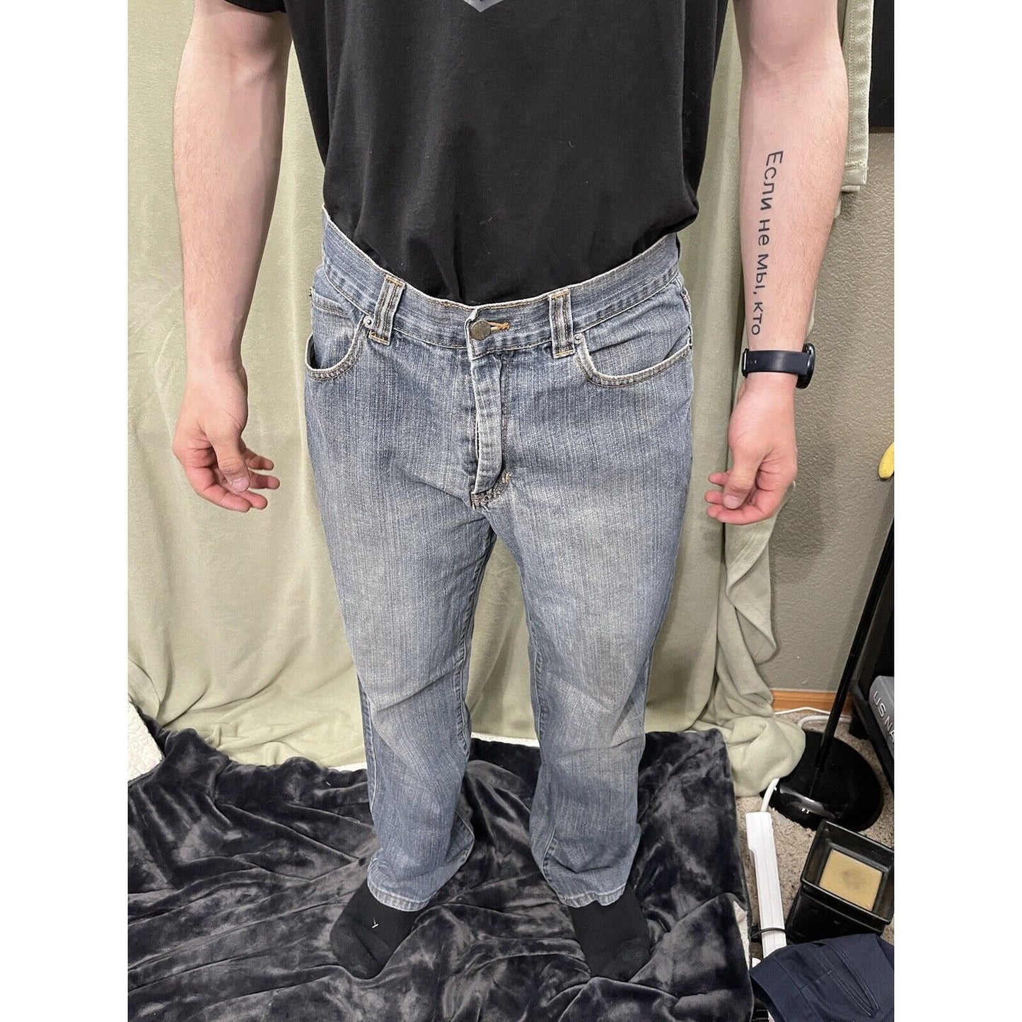 Axcess Clairborne Blue jeans men's straight fit 32 x 32 good condition