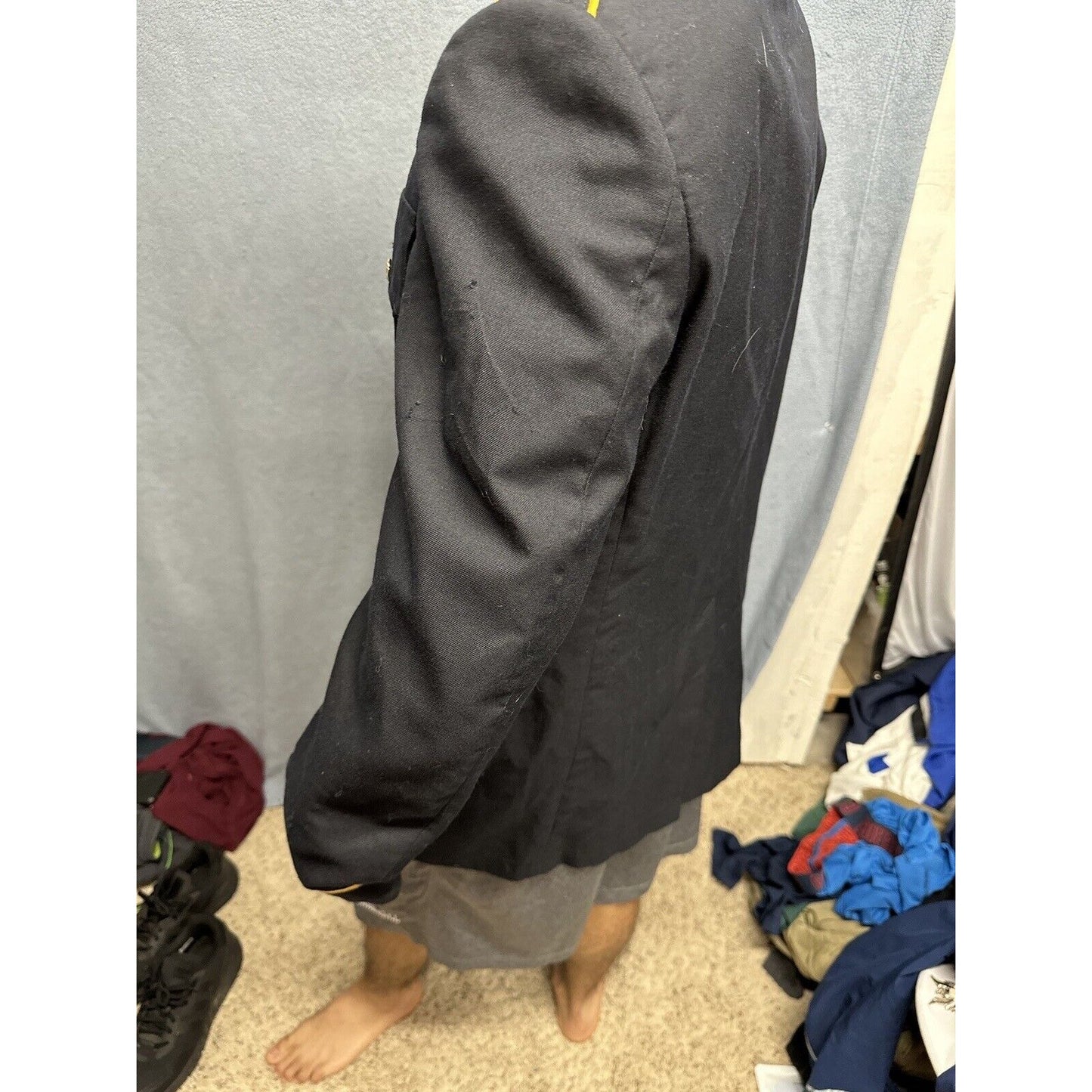 Men’s Army Coat Army Blue 450 Poly Wool 38L C Uniform Coat Top