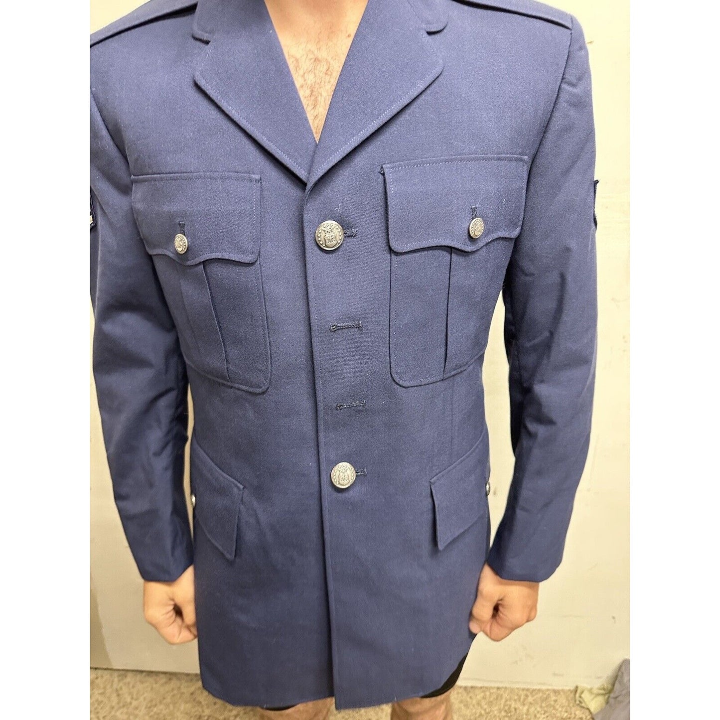 Men’s 40R USAF Air Force Service Coat Navy Blue Uniform