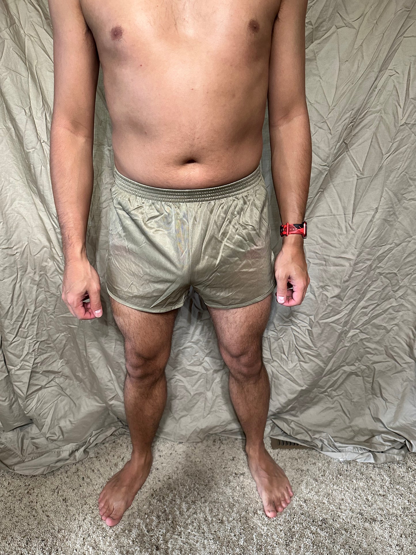 Men’s tan ranger panties soffe small marine silkies shorts with lining