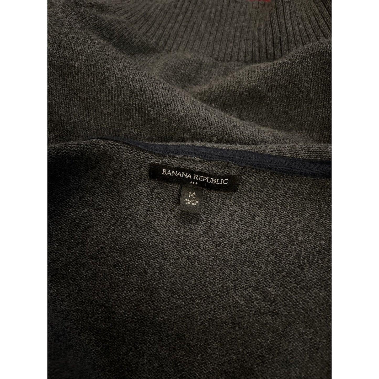 Men’s Banana Republic Medium Button up sweater long sleeve gray
