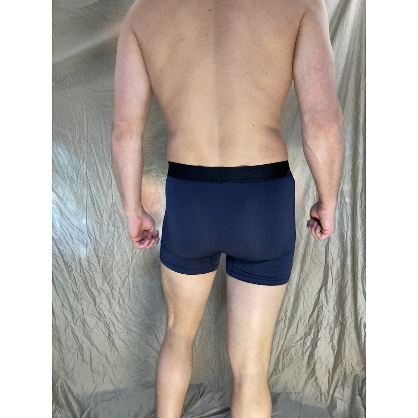 men's Dark Blue volcom Small athletic compression boxer briefs