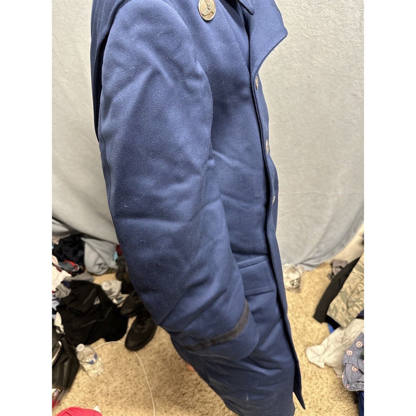 Men’s Blue Cadet Overcoat USAF Air Force Academy 44R Dress Uniform