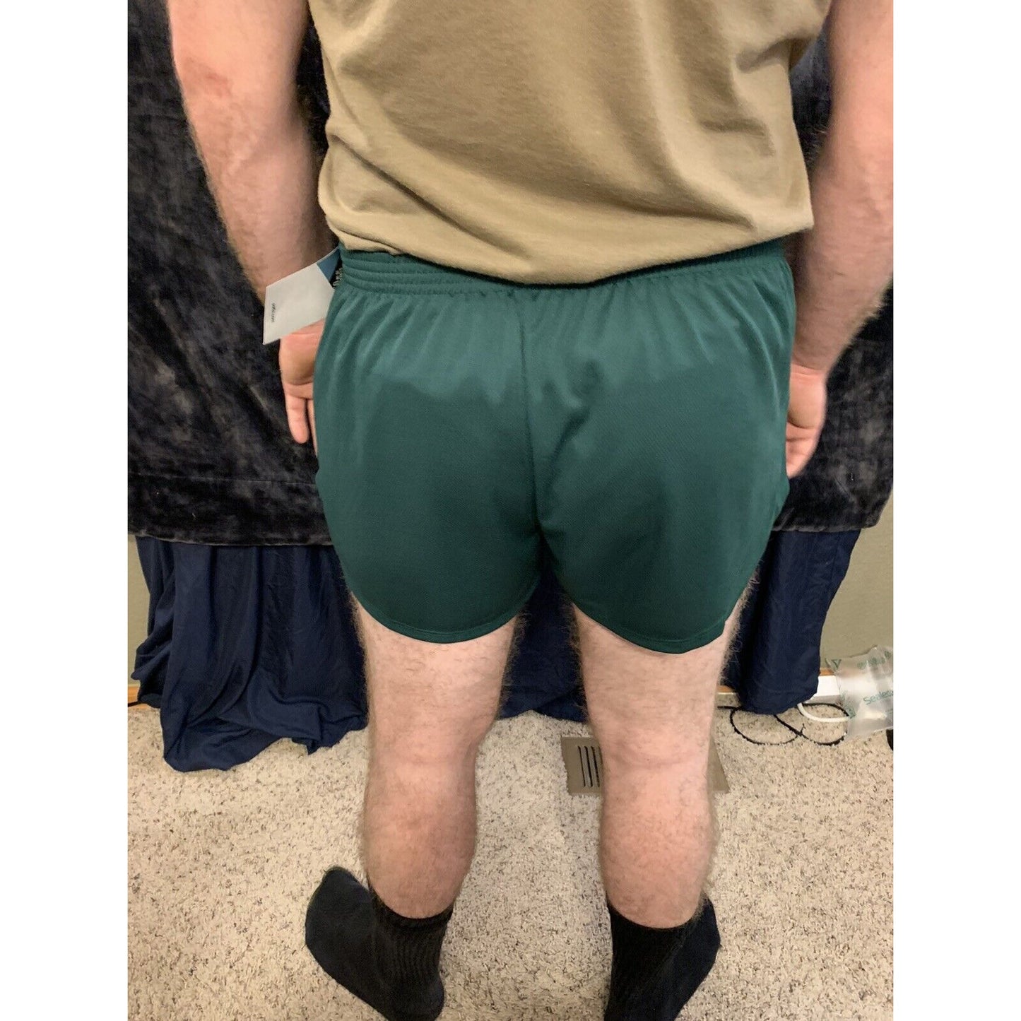 Dark Green Nylon Mini Mesh Shorts by Soffe - Men's Medium