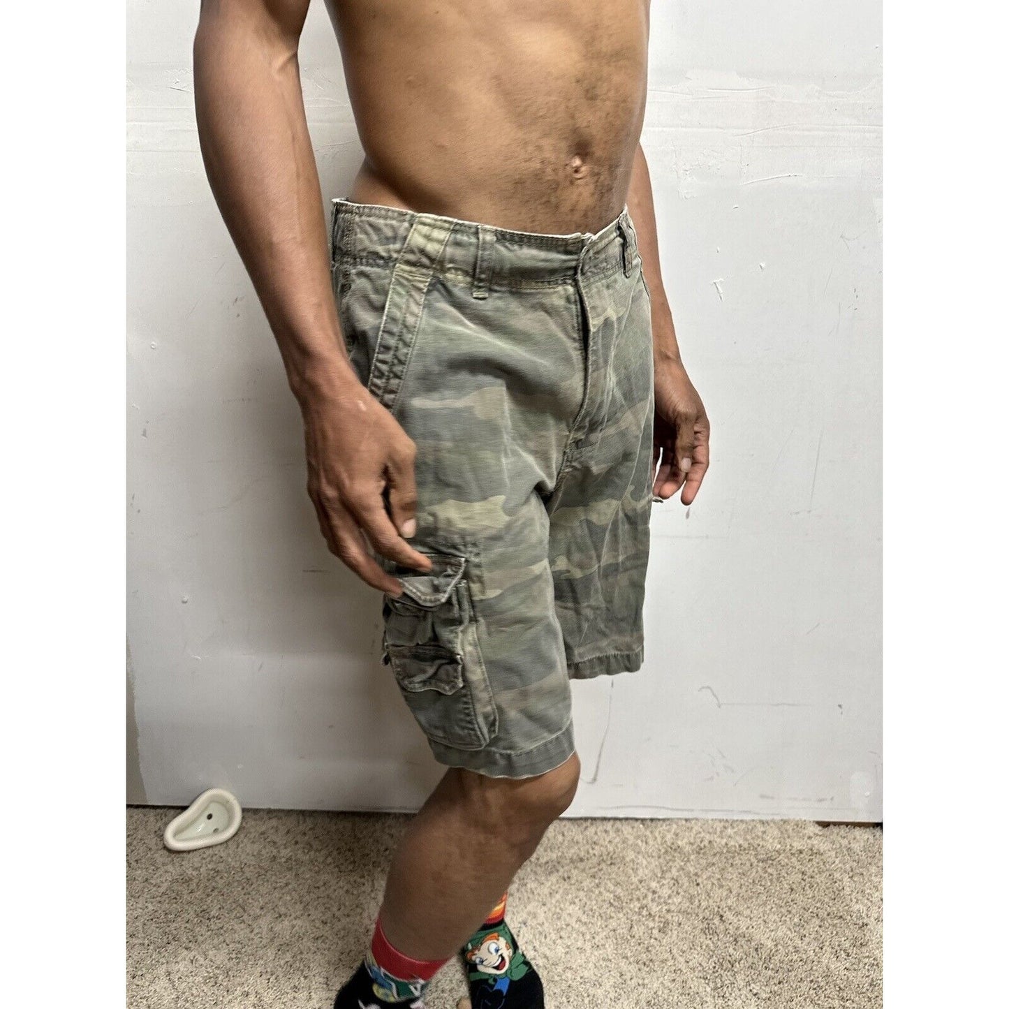 Men’s Camo Cargo Shorts Faded Glory Size 30