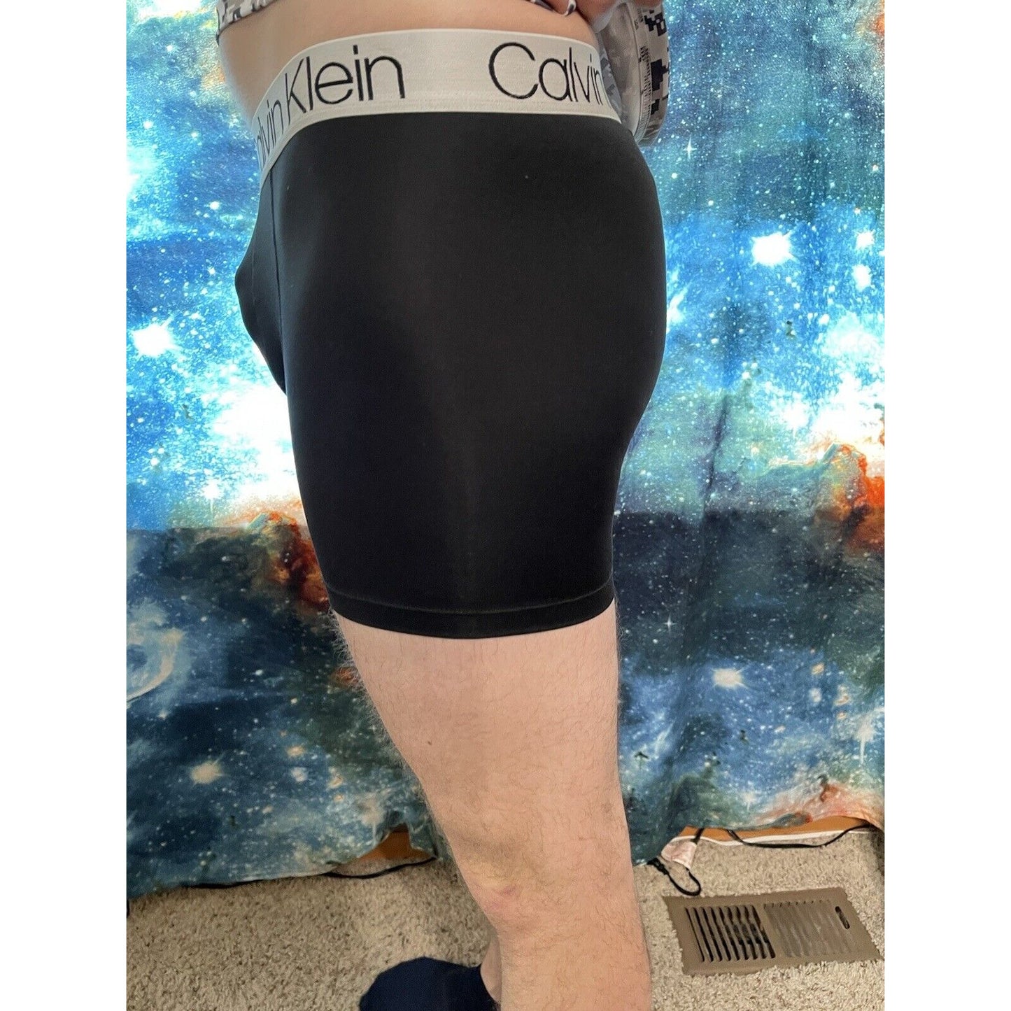men's calvin klein black compression shorts medium